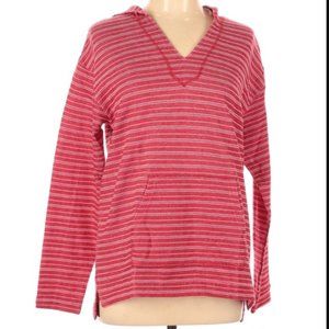 New! Chaps Women's Red Knit Hoodie Top Sz M